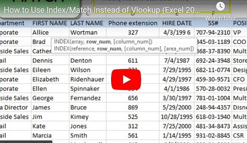 How To Use Index Match Instead Of Vlookup Excel 2016 Turner Time Management LLC